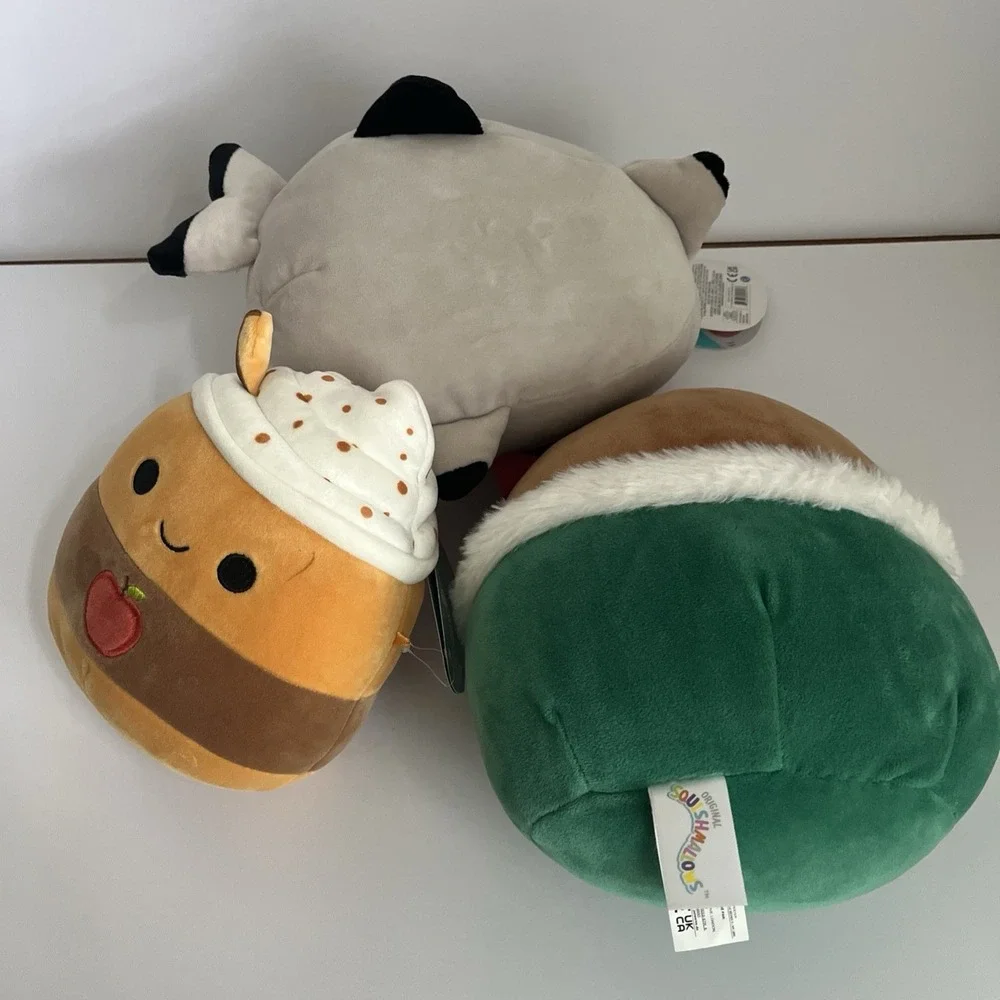 Squishmallow bundle 3 POMMIE GINA COOKIE food Christmas 8 10 12 inch